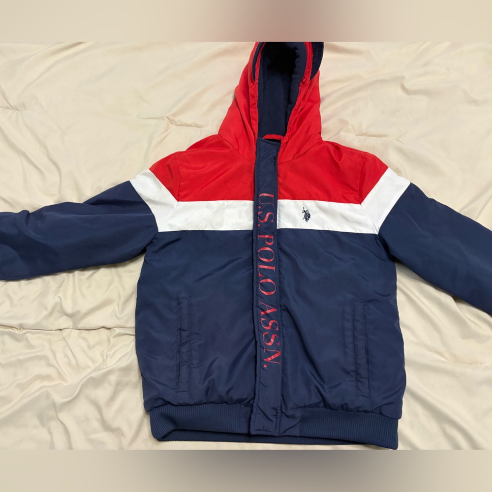 U.S. Polo Assn. Blue and Red Colorblock Jacket